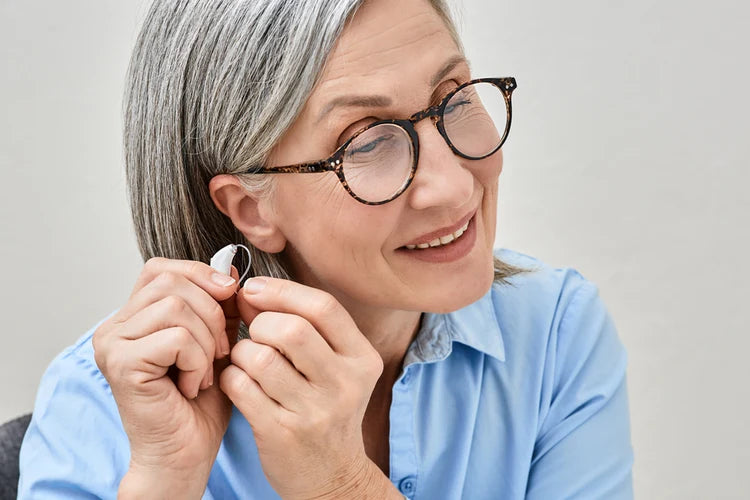 Image of Ignite Hearing aid model on display